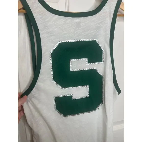 Victoria's Secret PINK Women's Michigan State Spartans MSU Tank Top Size Medium - Picture 8 of 10